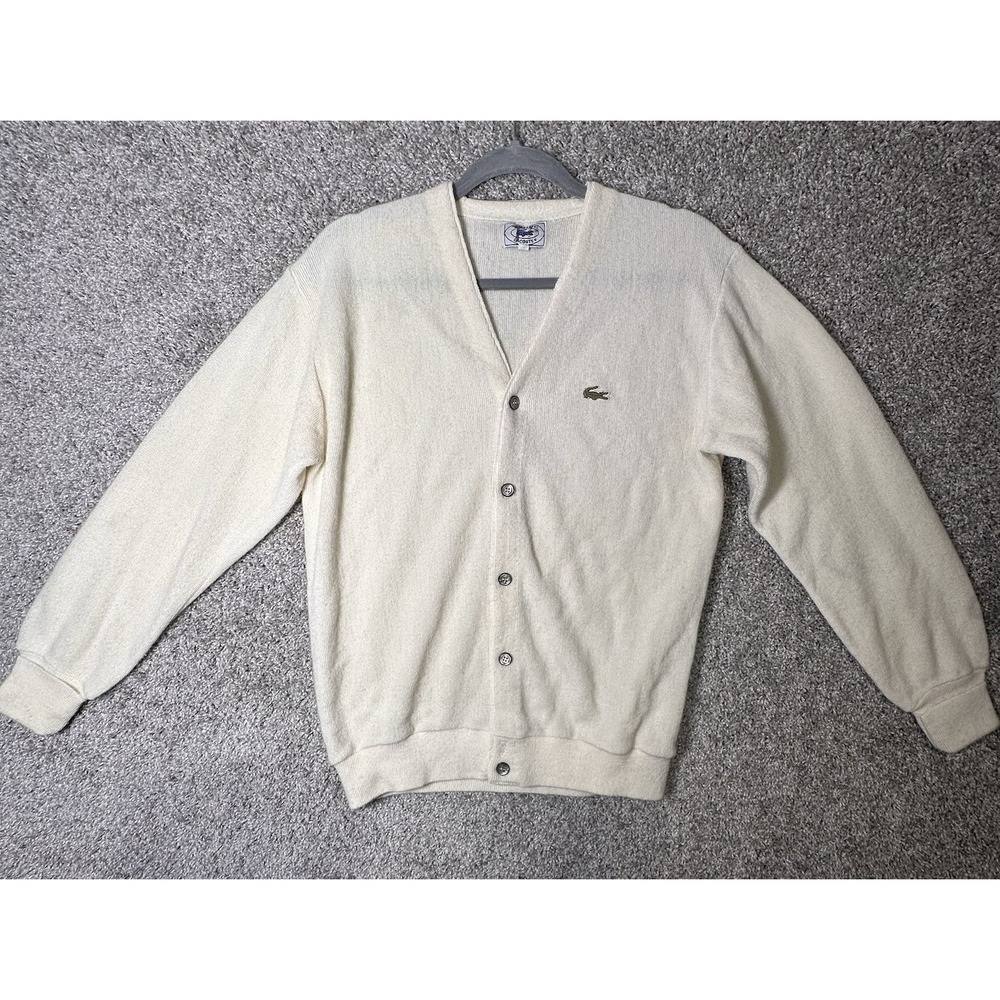 Vintage 80'S-90'S‎ Lacoste IZOD acrylic knit cardigan made in the USA size M ...